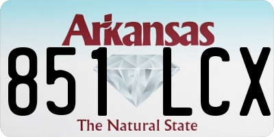 AR license plate 851LCX