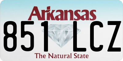 AR license plate 851LCZ