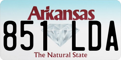 AR license plate 851LDA