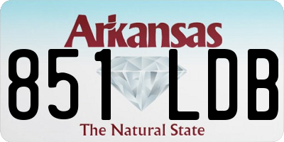 AR license plate 851LDB