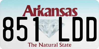 AR license plate 851LDD