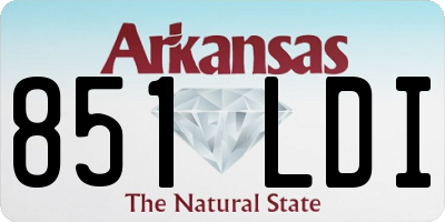 AR license plate 851LDI