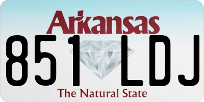 AR license plate 851LDJ
