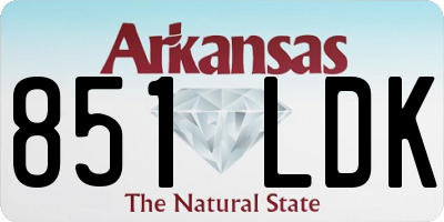 AR license plate 851LDK