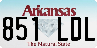AR license plate 851LDL