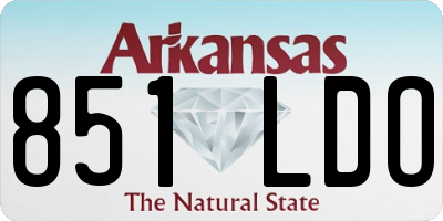 AR license plate 851LDO