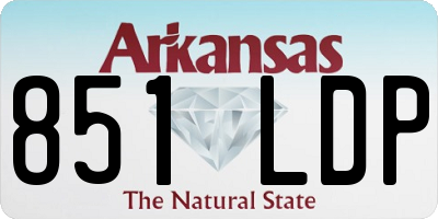 AR license plate 851LDP