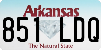 AR license plate 851LDQ