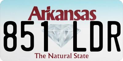 AR license plate 851LDR
