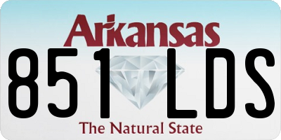 AR license plate 851LDS