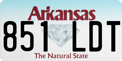 AR license plate 851LDT