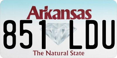 AR license plate 851LDU