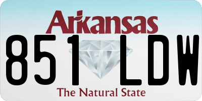AR license plate 851LDW