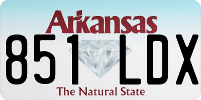 AR license plate 851LDX