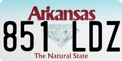 AR license plate 851LDZ