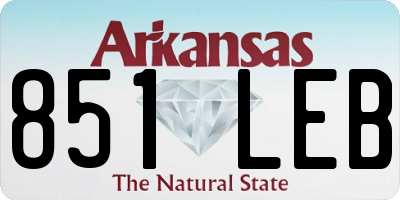AR license plate 851LEB