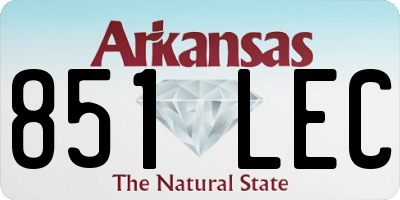 AR license plate 851LEC