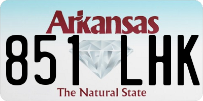 AR license plate 851LHK