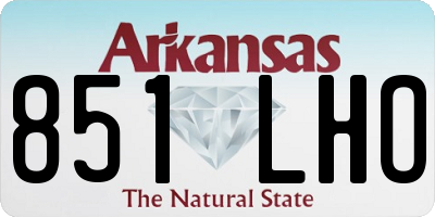 AR license plate 851LHO