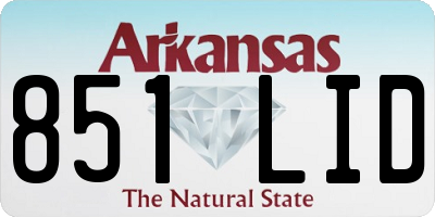 AR license plate 851LID