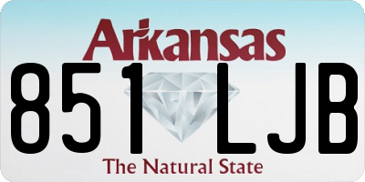 AR license plate 851LJB