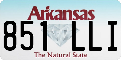 AR license plate 851LLI