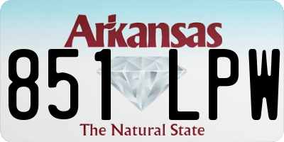 AR license plate 851LPW