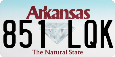 AR license plate 851LQK