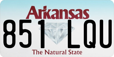 AR license plate 851LQU