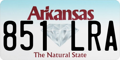 AR license plate 851LRA