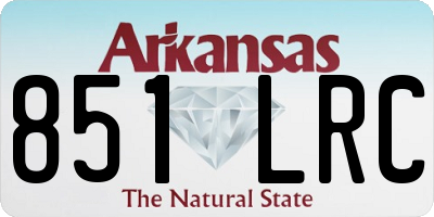 AR license plate 851LRC