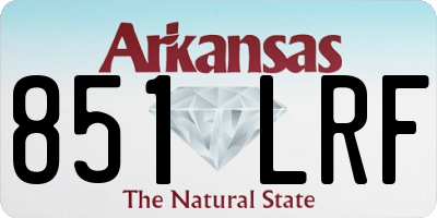 AR license plate 851LRF