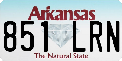 AR license plate 851LRN