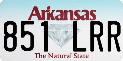 AR license plate 851LRR