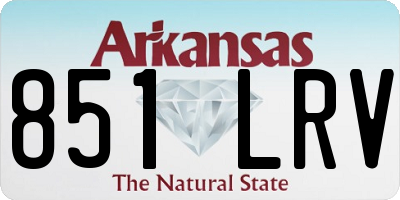 AR license plate 851LRV
