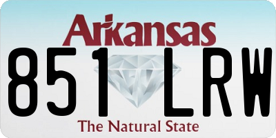 AR license plate 851LRW