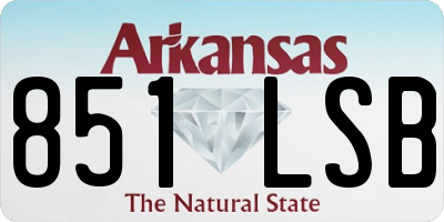 AR license plate 851LSB