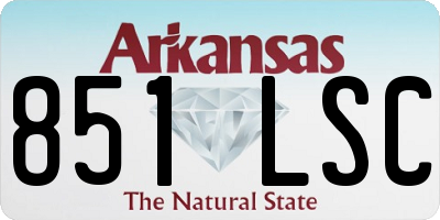 AR license plate 851LSC
