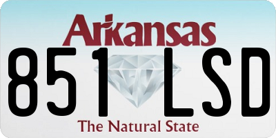 AR license plate 851LSD