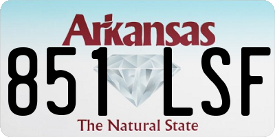 AR license plate 851LSF