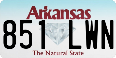 AR license plate 851LWN