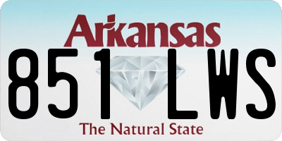 AR license plate 851LWS