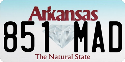 AR license plate 851MAD