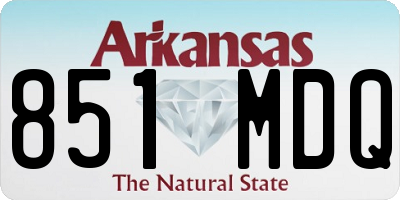 AR license plate 851MDQ