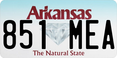 AR license plate 851MEA