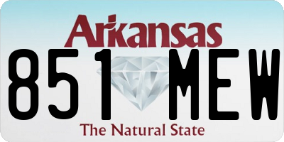 AR license plate 851MEW