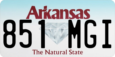 AR license plate 851MGI