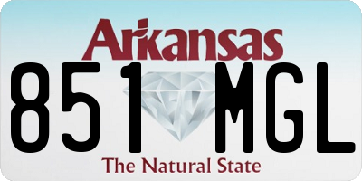 AR license plate 851MGL