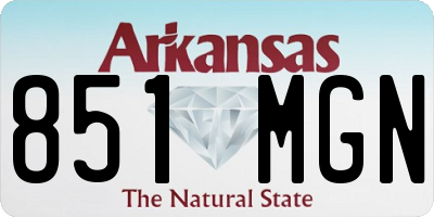 AR license plate 851MGN