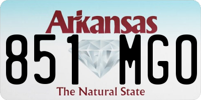 AR license plate 851MGO
